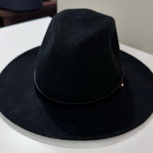 Free People Fedora Black Wool Hat